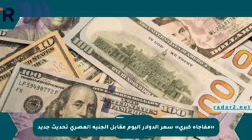 «مفاجأة كبرى» سعر الدولار اليوم مقابل الجنيه المصري تحديث جديد